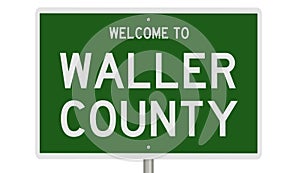 Road sign for Waller County