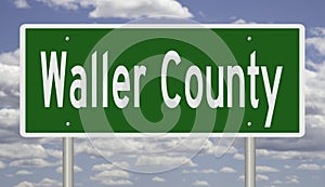 Road sign for Waller County