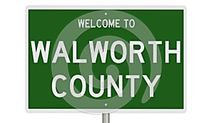 Road sign for Walworth County