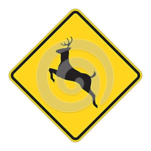 Road Sign Warning - Deer