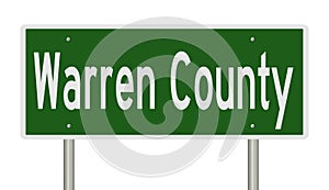 Road sign for Warren County