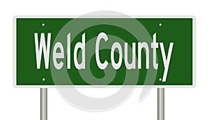 Road sign for Weld County