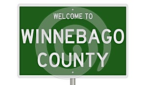 Road sign for Winnebago County photo