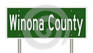 Road sign for Winona County