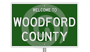 Road sign for Woodford County photo