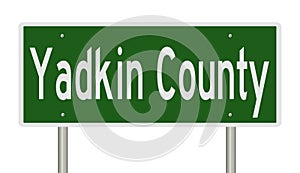 Road sign for Yadkin County
