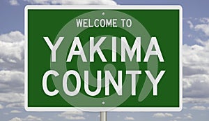 Road sign for Yakima County