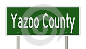 Road sign for Yazoo County