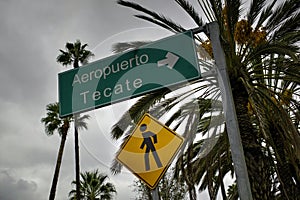 Road Signage in Tijuana Mexico photo