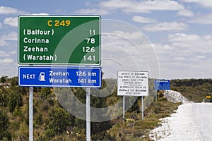 Road Signs In Tasmania, Australia