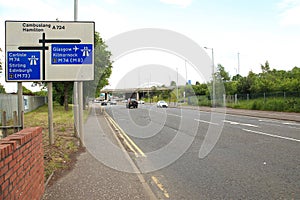 Road signs in central scotland