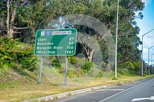 Road signs in the Margaret River Region, Western Australia