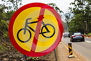 Road Signs No Bicycles