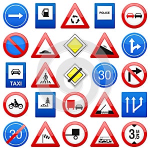 Road signs set