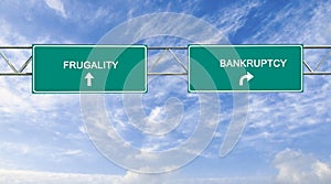 Frugality and bankruptcy photo