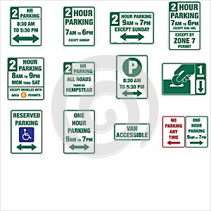 Road signs in the United States - Permissive Parking photo