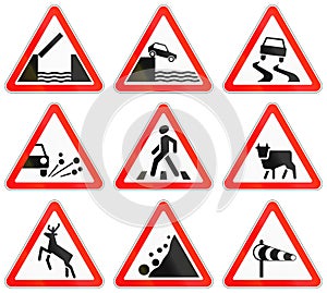 Road signs used in Russia