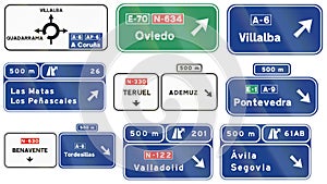 Road signs used in Spain photo