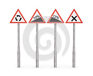 Road signs, warning signs