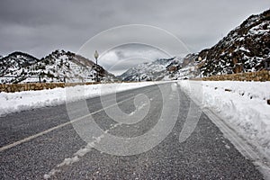Road in the snow photo