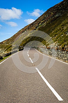 Road through the Snowdonia in North Wales