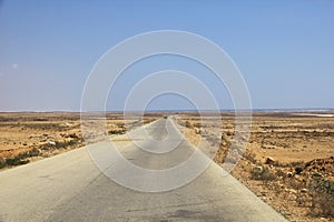 The road on Socotra island, Indian ocean, Yemen