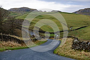 The road through Stockdale, Settle, Yorkshire Dales.