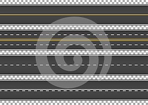 Road street with asphalt,highway. Speedway for transport. Isolated.Vector illustration.