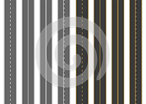 Road street with asphalt,highway. Speedway for transport. Isolated.Vector illustration.