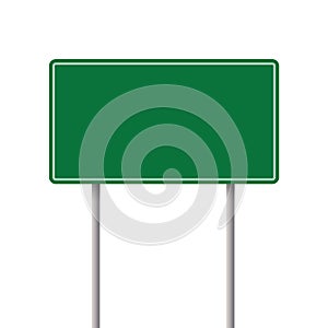 Road street board sign vector isolated. Highway signboard 3d traffic signpost green symbol icon illustration.