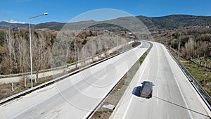 road street highway egnatia in ioannina perfecture greece