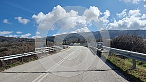 road street highway egnatia in ioannina perfecture greece lorry