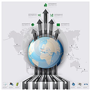 Road And Street Runway Travel And Journey World Map Business Inf