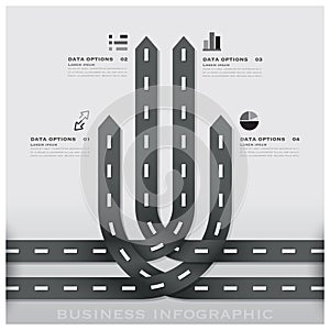 Road And Street Traffic Sign Business Infographic Design Template photo
