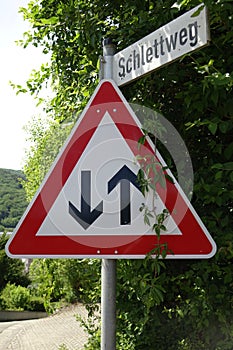 Road street warning danger sign