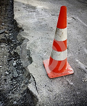 Road surface repair works