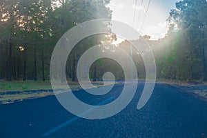 Road taken nearby Brisbane city in Queensland, Australia. Australia is a continent located in the south part of the earth In summe