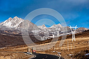 Road in Tibetan area of Sichuan, China