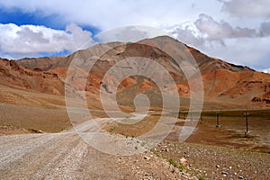 Road through the Tibetan plateau