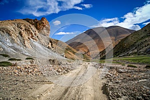 Road through the Tibetan plateau
