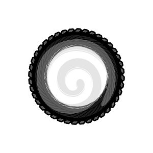 Road tire icon, logo. Vector design illustration template. Transportation minimal symbol for road surface or roadbed