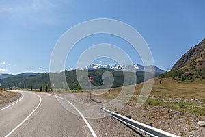 Road to Altai Mountains, Altai region, Siberia, Russia