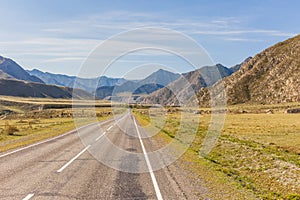 Road to Altai Mountains, Altai region, Siberia, Russia