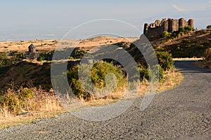 The road to Amberd fortress. Aragatsotn province. Armenia