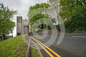 Road to the Bunratty castle in Ireland