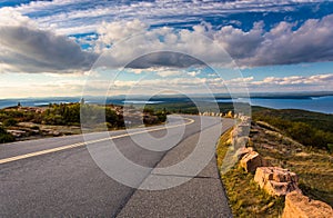 The road to Caddilac Mountain, in Acadia National Park, Maine. photo