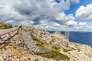 Road to Cap Formentor lighthouse