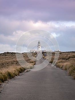 Road to Cavalleria lighthouse in Menorca island
