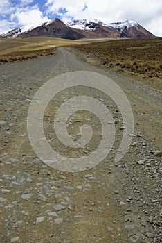 The road to Chacaltaya, La Paz, Bolivia photo