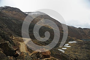 The road to Chacaltaya, La Paz, Bolivia